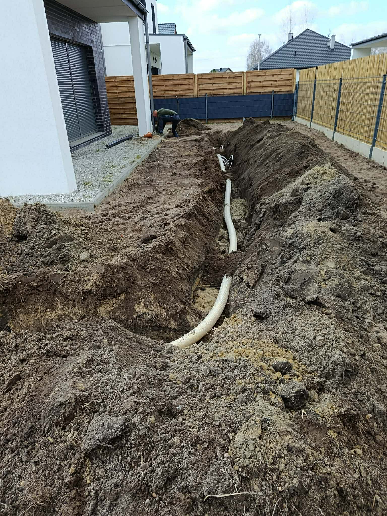 Wykop rowu pod drenaż